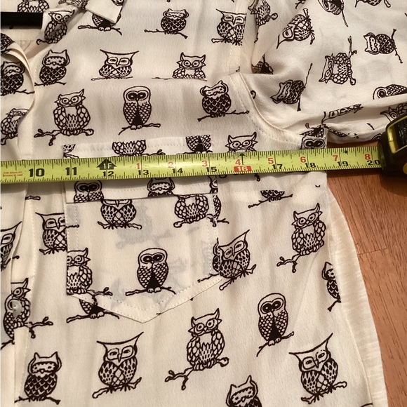 Anthropologie Porridge Owl Button Down Knit Back - Small - Picture 9 of 10